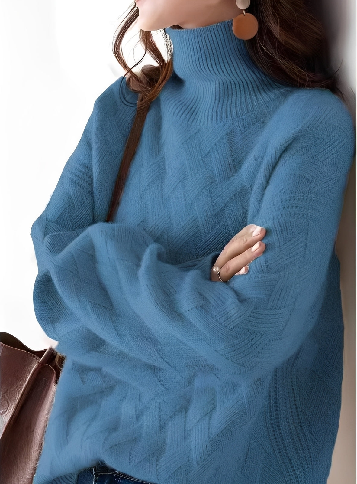 Stacey - Eleganter gestrickter Rollkragenpullover für Damen