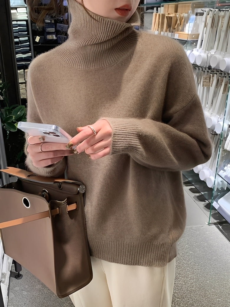 Gloria - Damen-Rollkragenpullover aus feiner Wolle