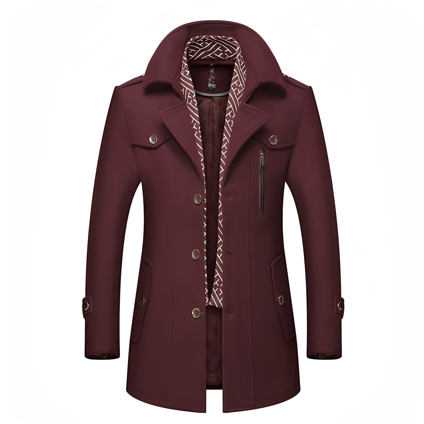 Ronny - Herren Retro-Mantel mit zahlreichen Taschen