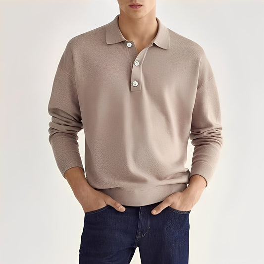 Dominic - Komfortables Langarm-Poloshirt für Herren