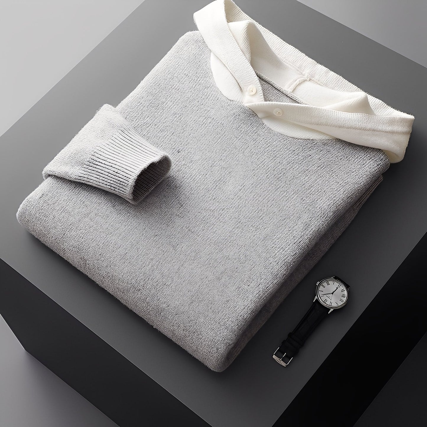 Darius - Eleganter, warmer Herren-Strickhoodie