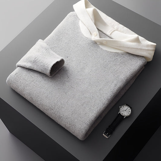 Darius - Eleganter, warmer Herren-Strickhoodie