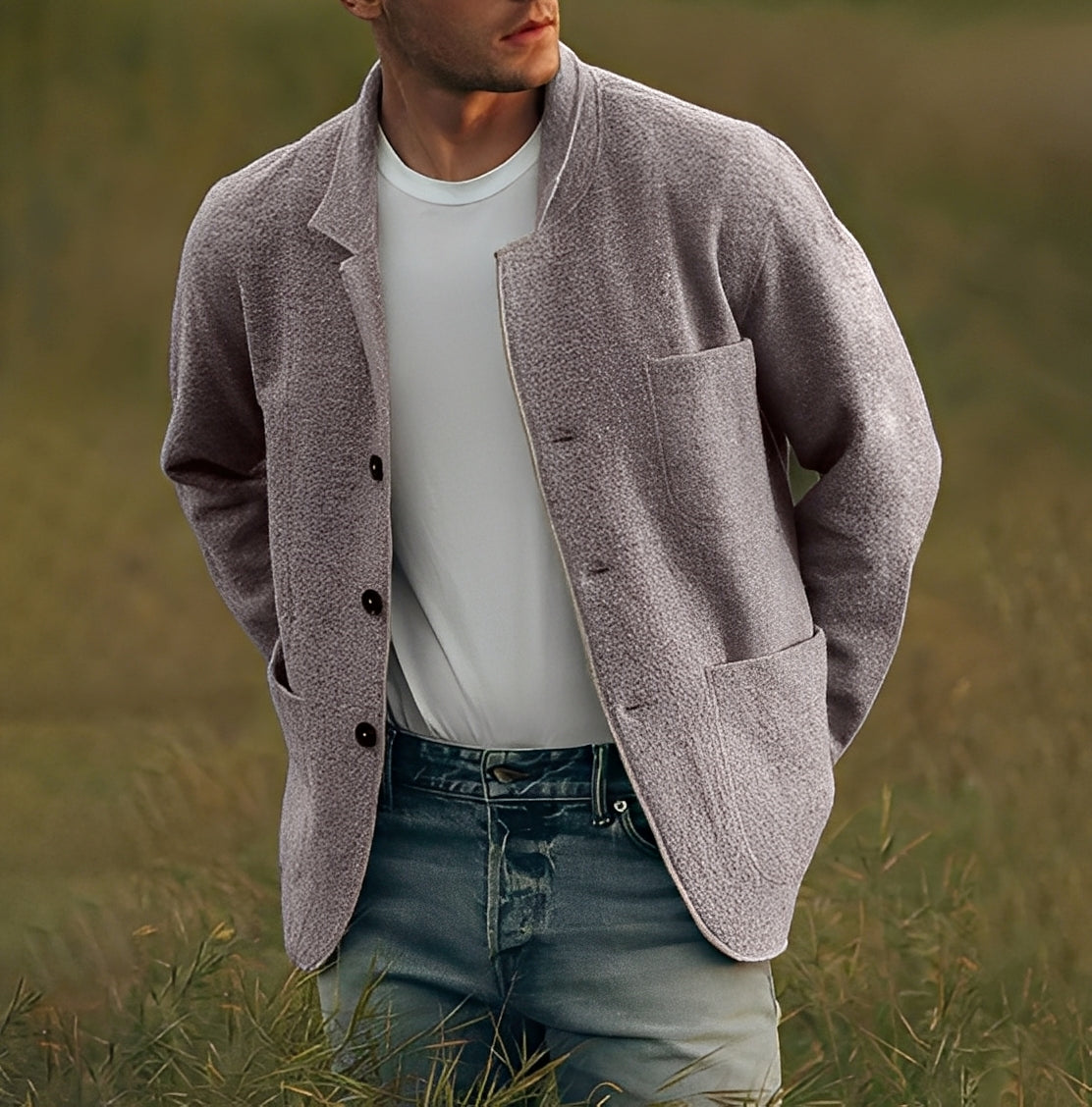 Santiago - Klassische Männerjacke mit Taschen
