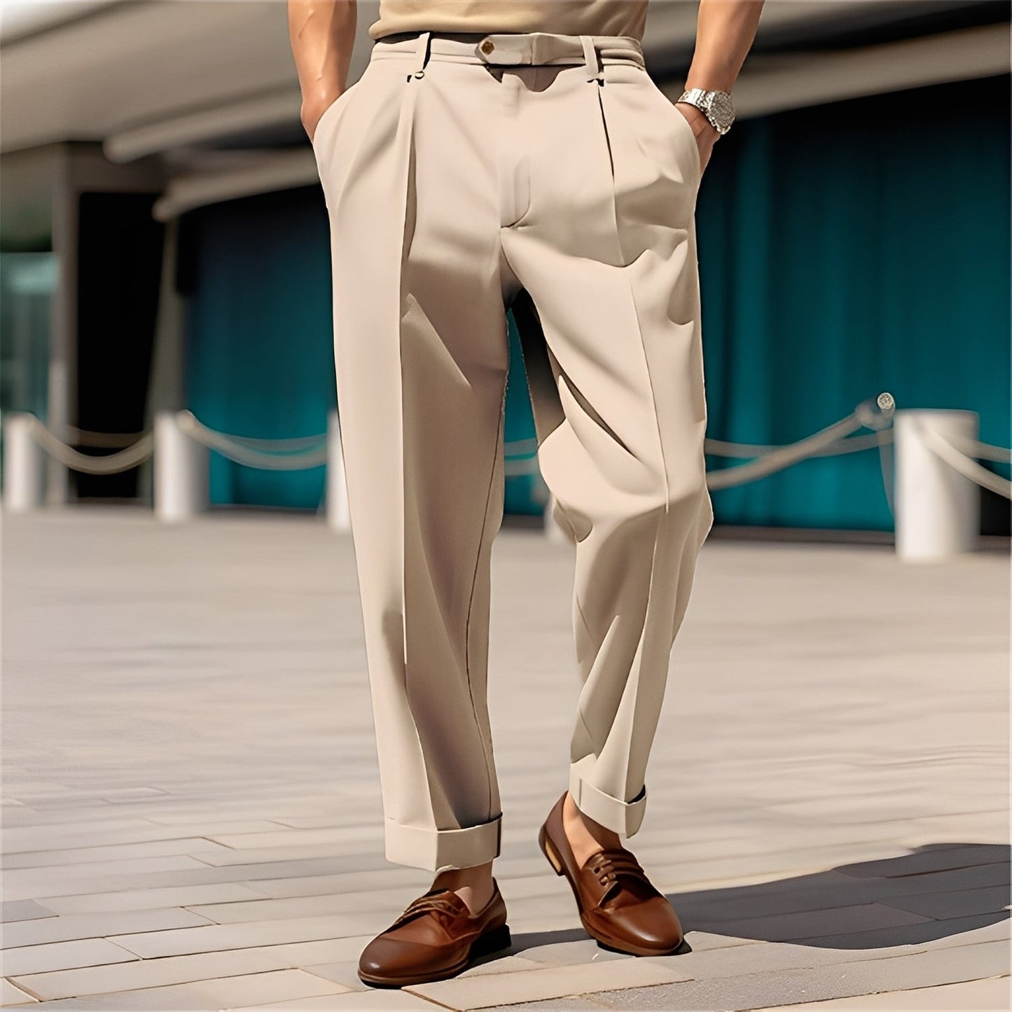 Beckham - Klassische Herren-Hose mit geradem Schnitt