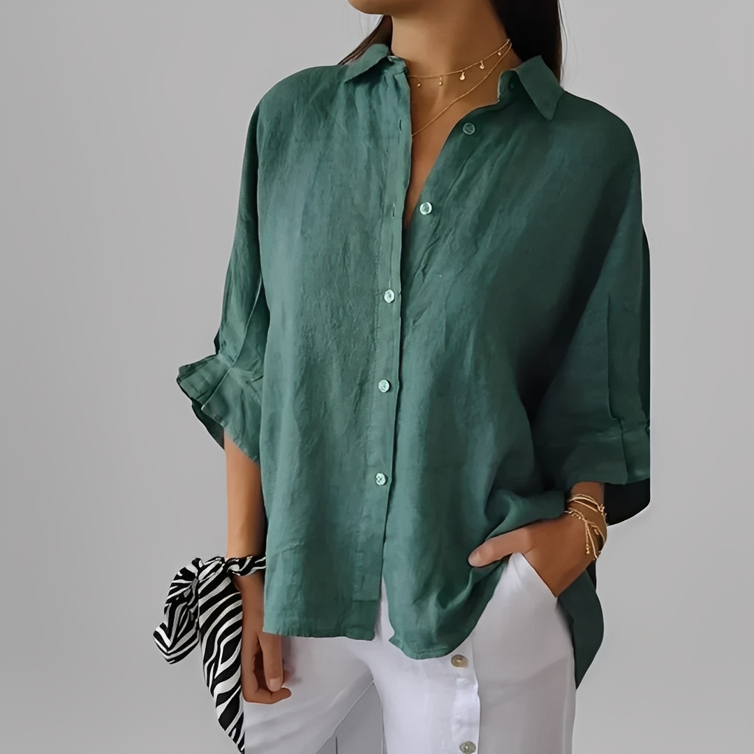 Antoinete - Elegante Damenbluse mit langen Ärmeln