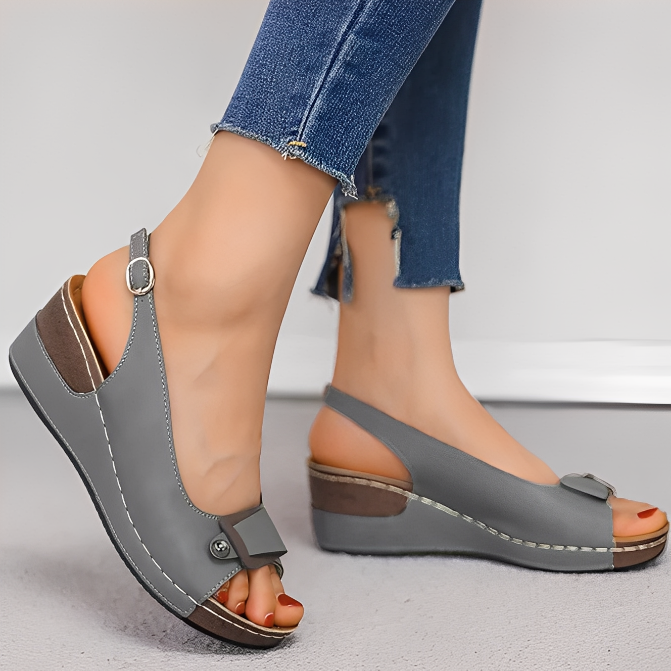 Neville - Komfortable Damenschuhe mit Keilabsatz