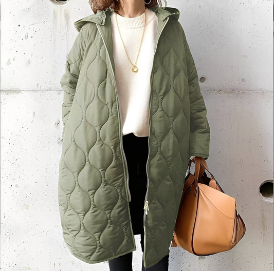 Krystine - Lockerer Parka-Mantel mit Kapuze für Damen