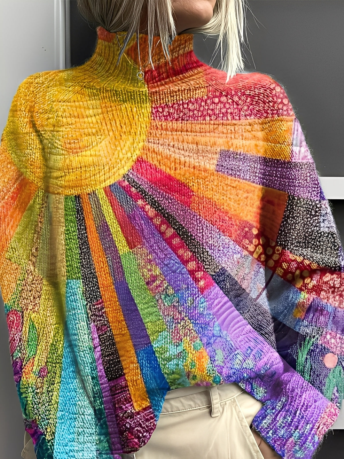 Giselle - Stilvoller, lebendiger Damen-Rollkragenpullover