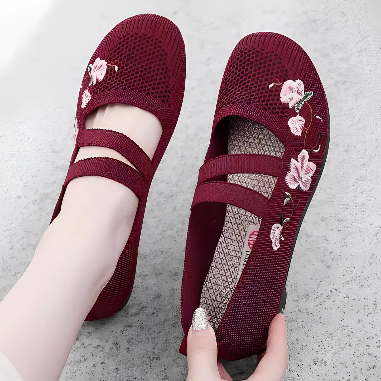 Jazmin - Bequeme und luftige Schuhe für Damen mit Stickerei