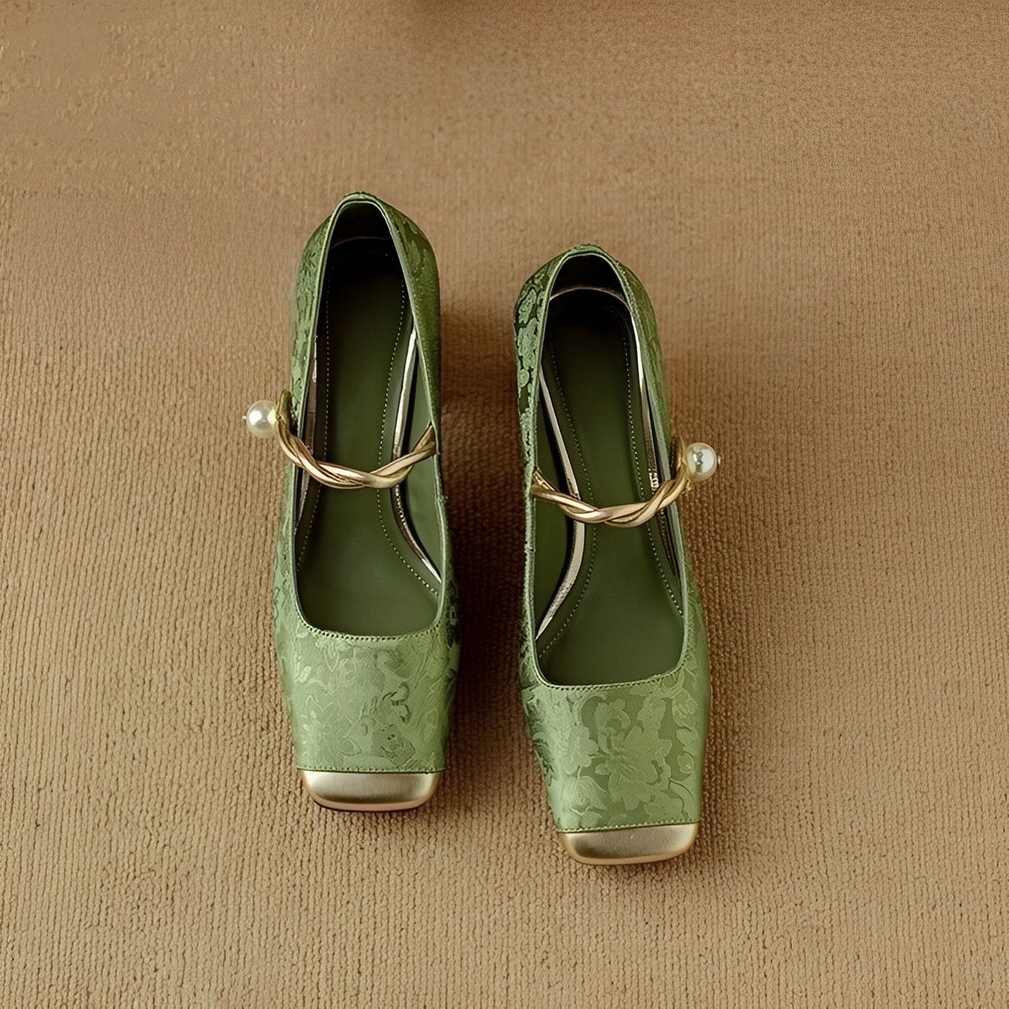 Rhonda - Stilvolle Luxus-Blockabsatzschuhe mit Prägung für Damen