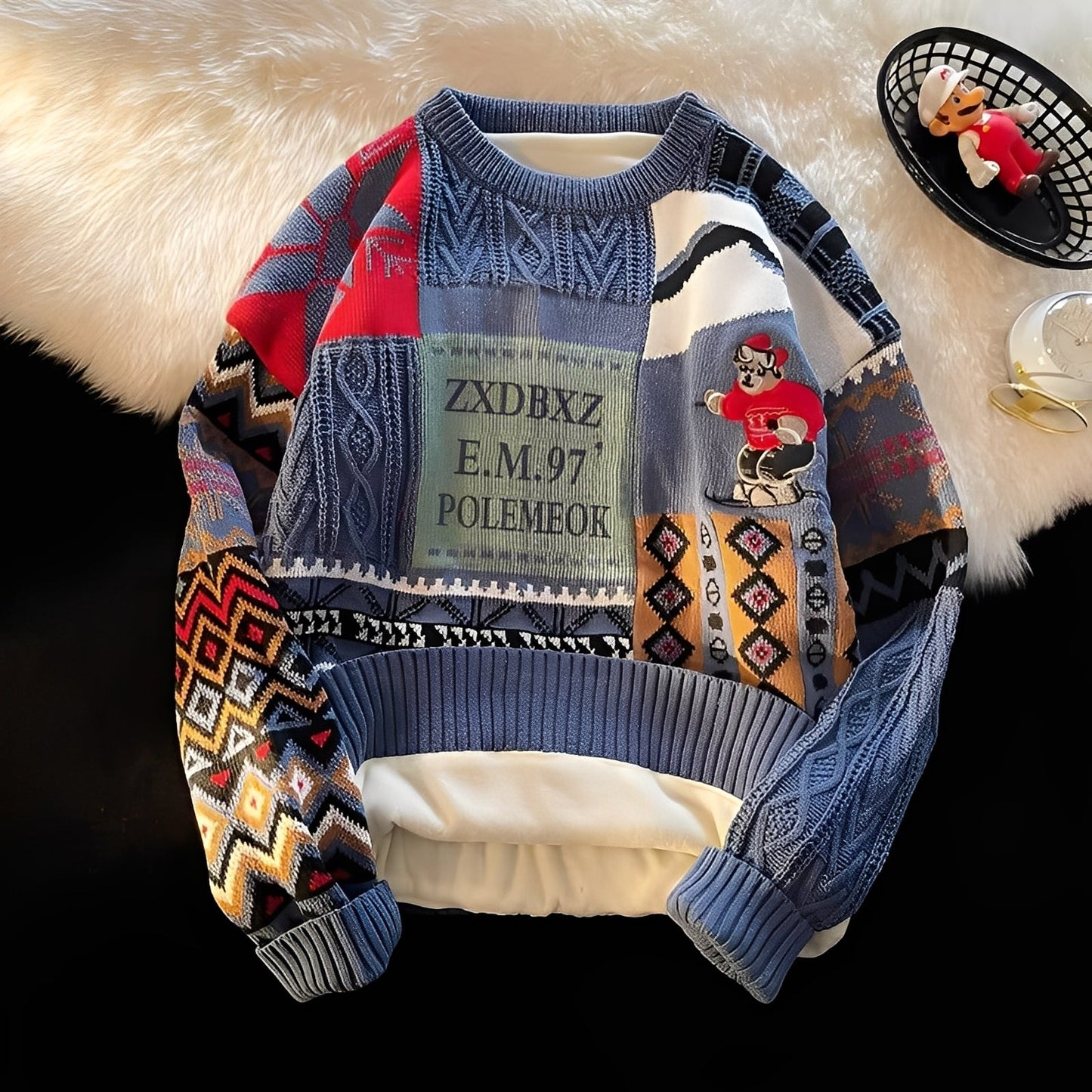 Charles - Stilvoller, locker gestrickter Damen-Weihnachtspullover