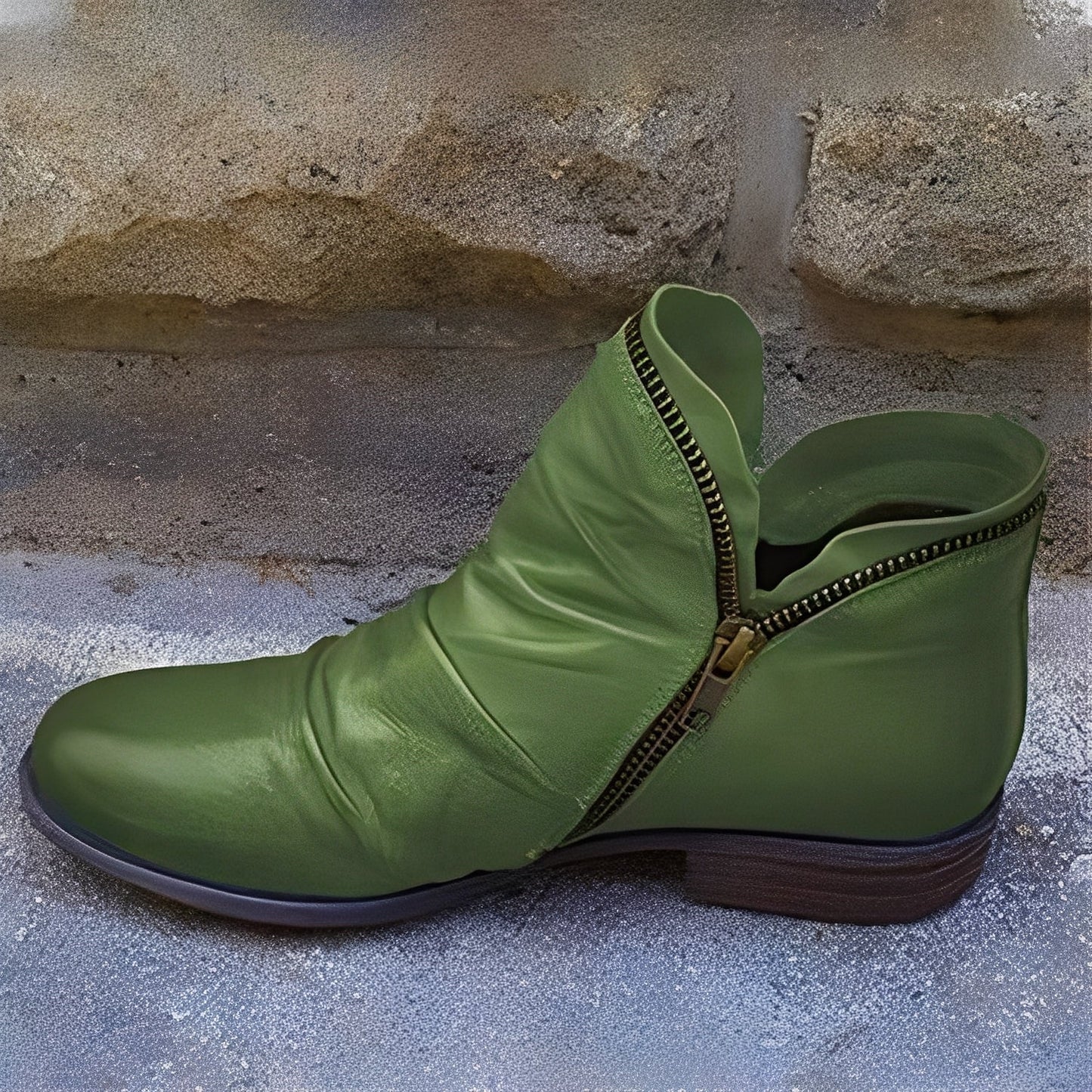 Veronica - Zeitlose Lederstiefel für Damen mit Zipper