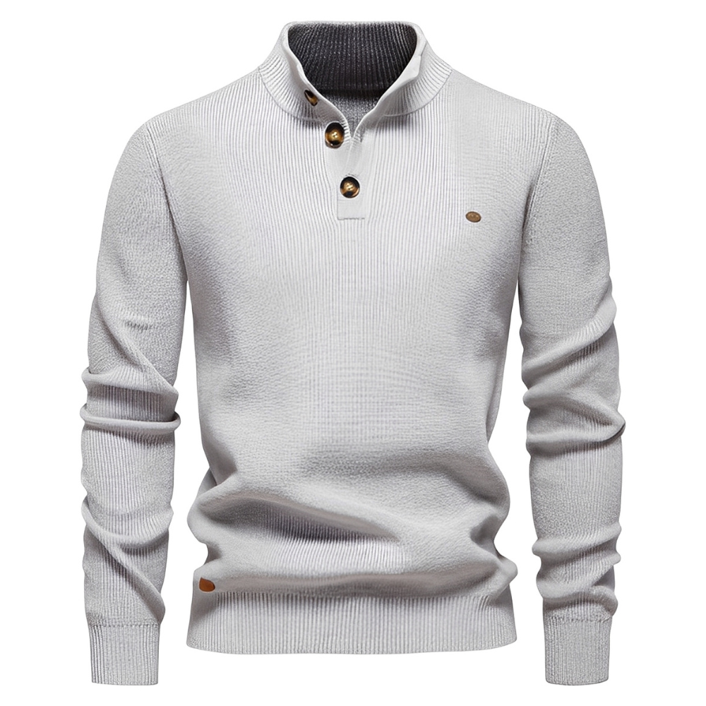 Brant - Zeitgemäßer Herrenpullover mit Brustreißverschluss