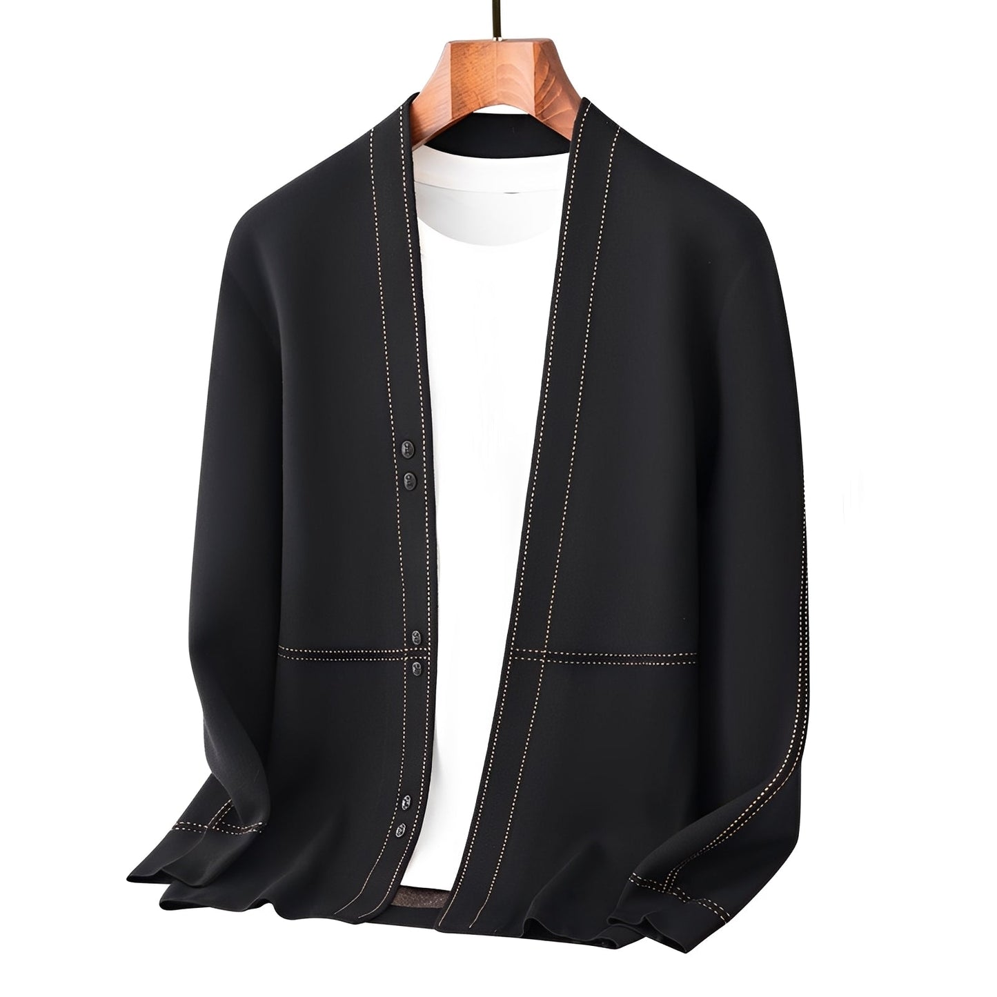 Alfie - Zeitgemäßer, dicker Wollcardigan für Herren