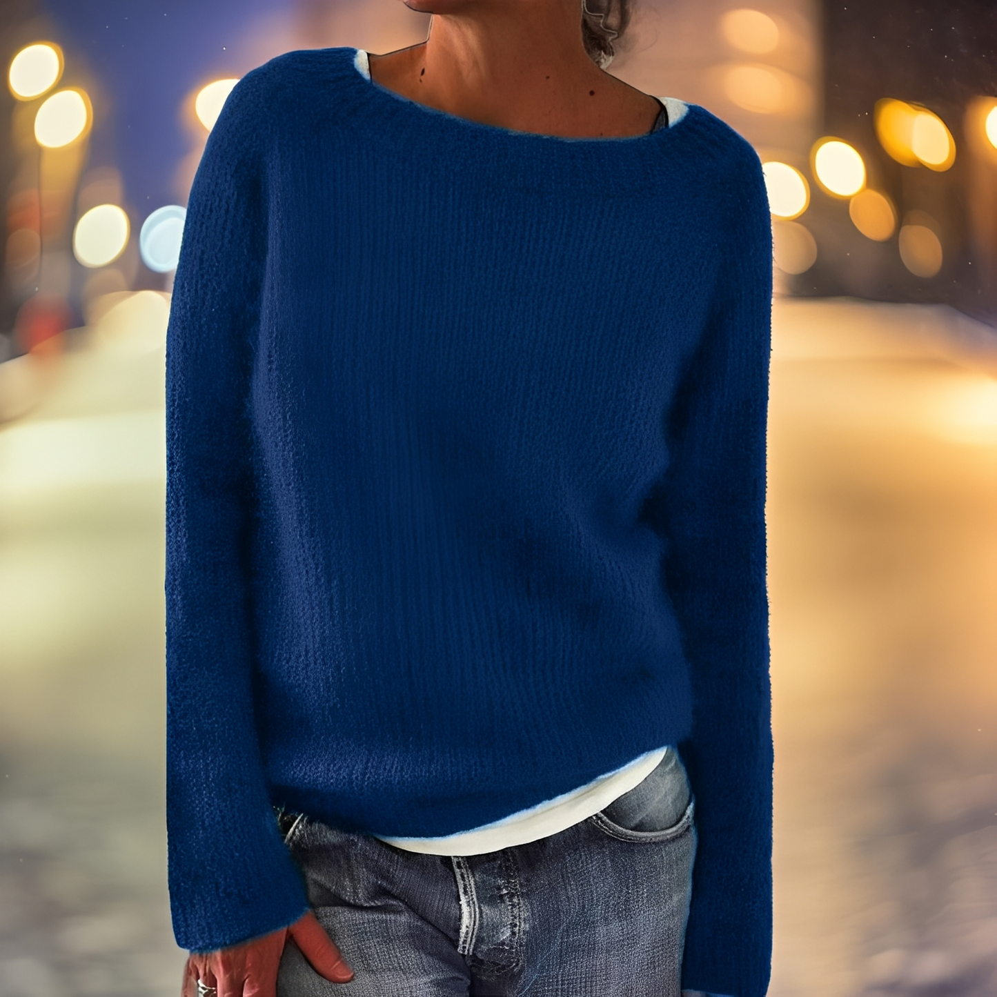 Abeeha - Bequemer Damenpullover in Tanne