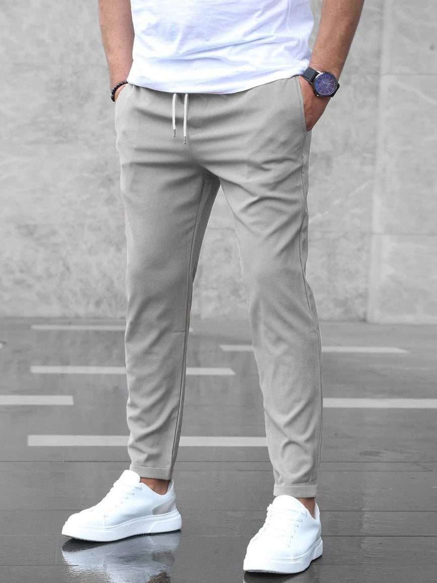 Allan - Bequeme Herren-Stretchhose mit Kordelzug, schlanke Form