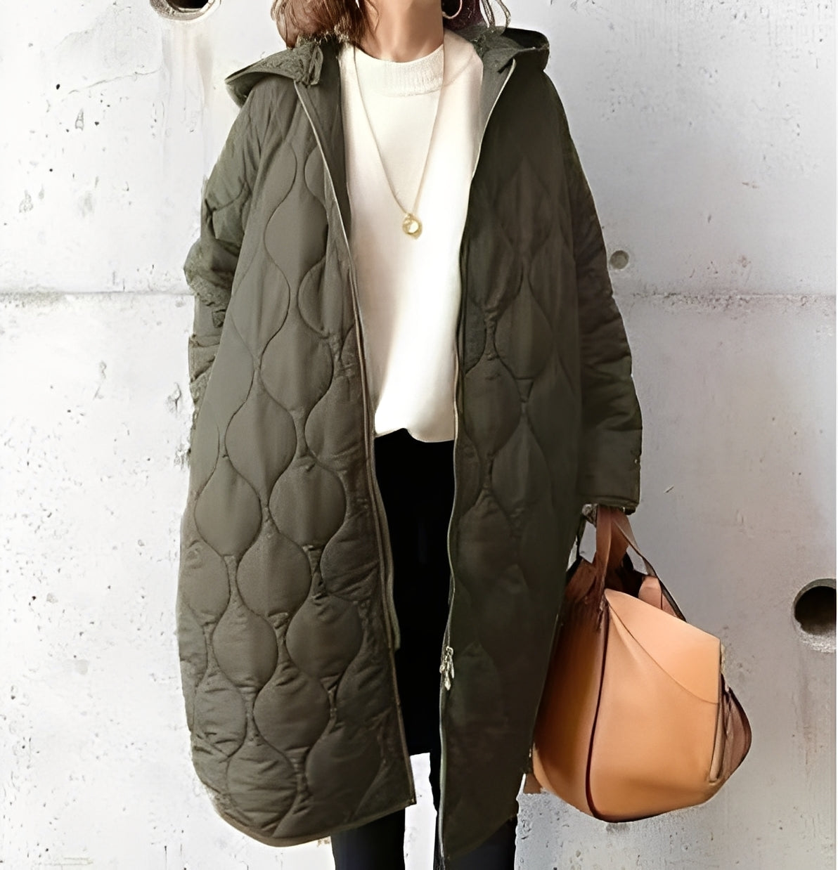 Krystine - Lockerer Parka-Mantel mit Kapuze für Damen