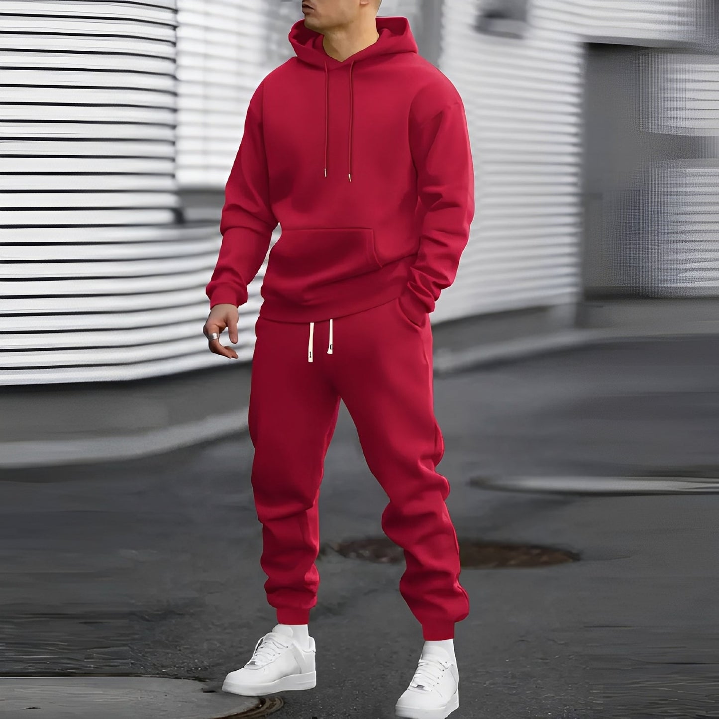 Aamon - Herren Kapuzenpullover und Hose Set