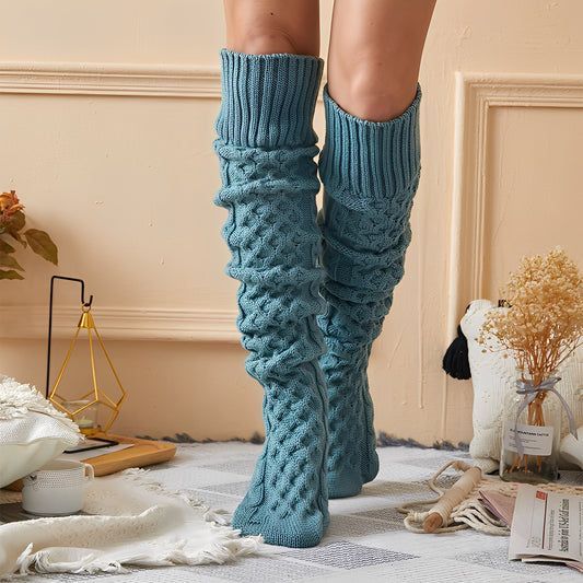 Jillian - Weiche, modische, lange Wollsocken für Damen
