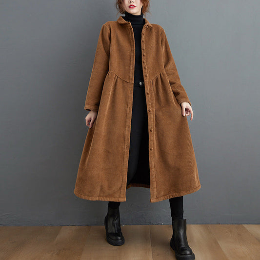 Amelia - Warmer Cordmantel mit lockerer Passform für Damen
