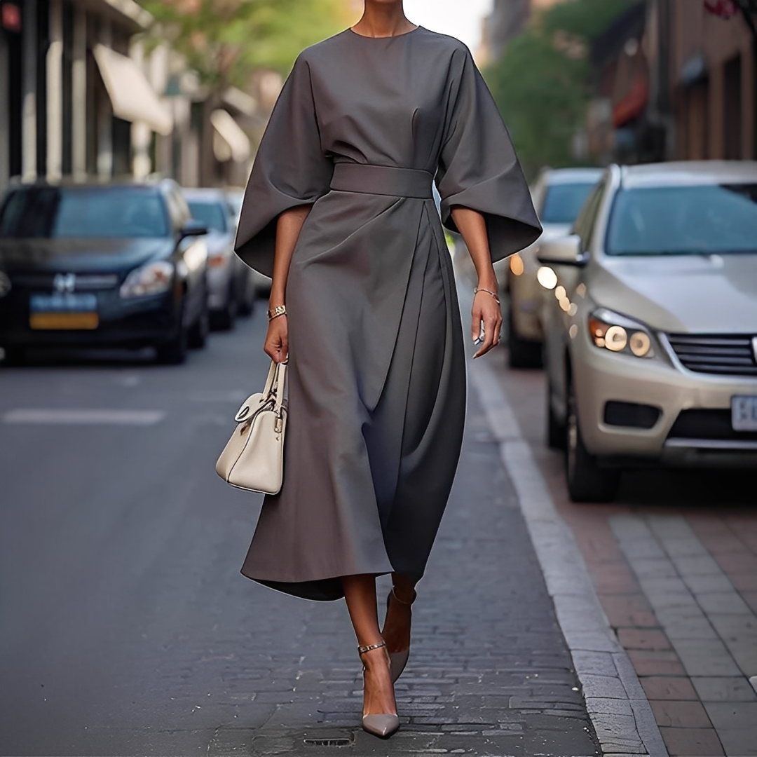 Lauriane - Stilvolles Damenkleid mit Laternenärmeln