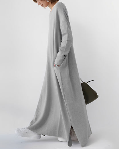 Eliana – Langes Kleid mit langen Ärmeln