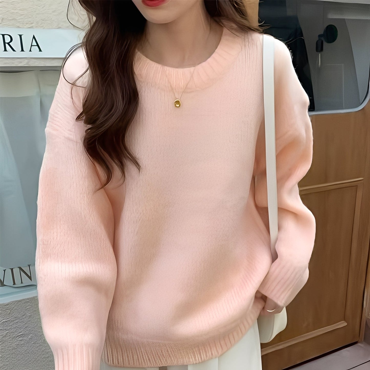 Roxanna - Damen Oversize-Pullover im schlichten Stil