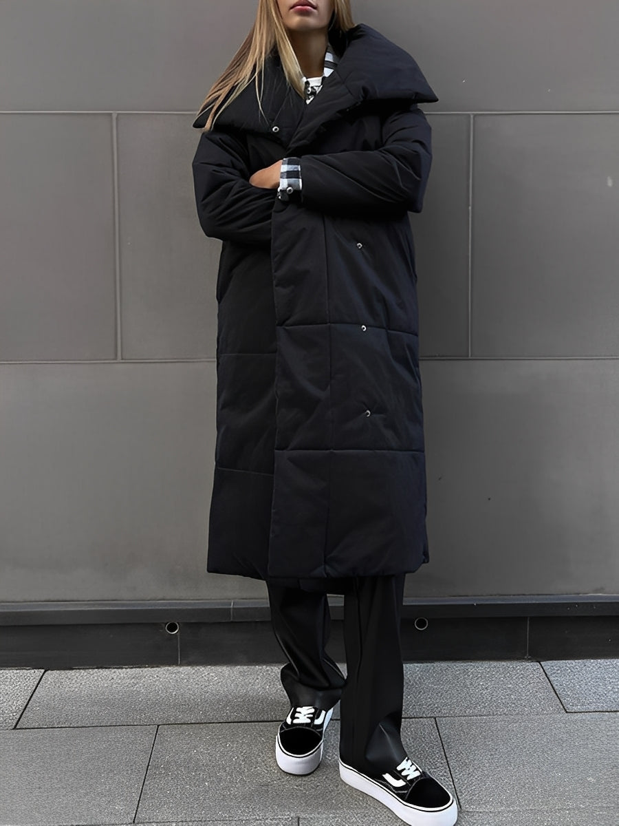 Adaline - Lange, warme Damenjacke mit Innenfutter