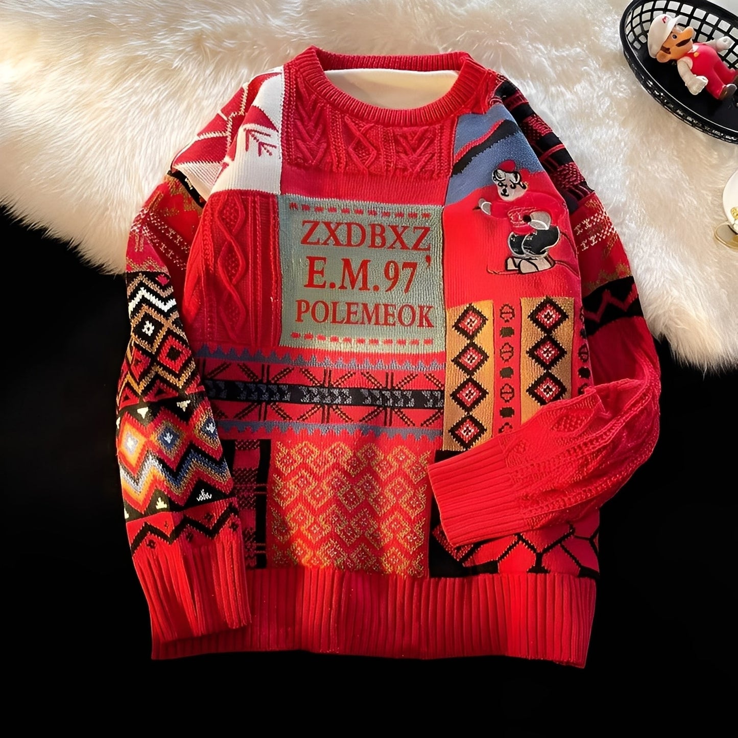 Charles - Stilvoller, locker gestrickter Damen-Weihnachtspullover