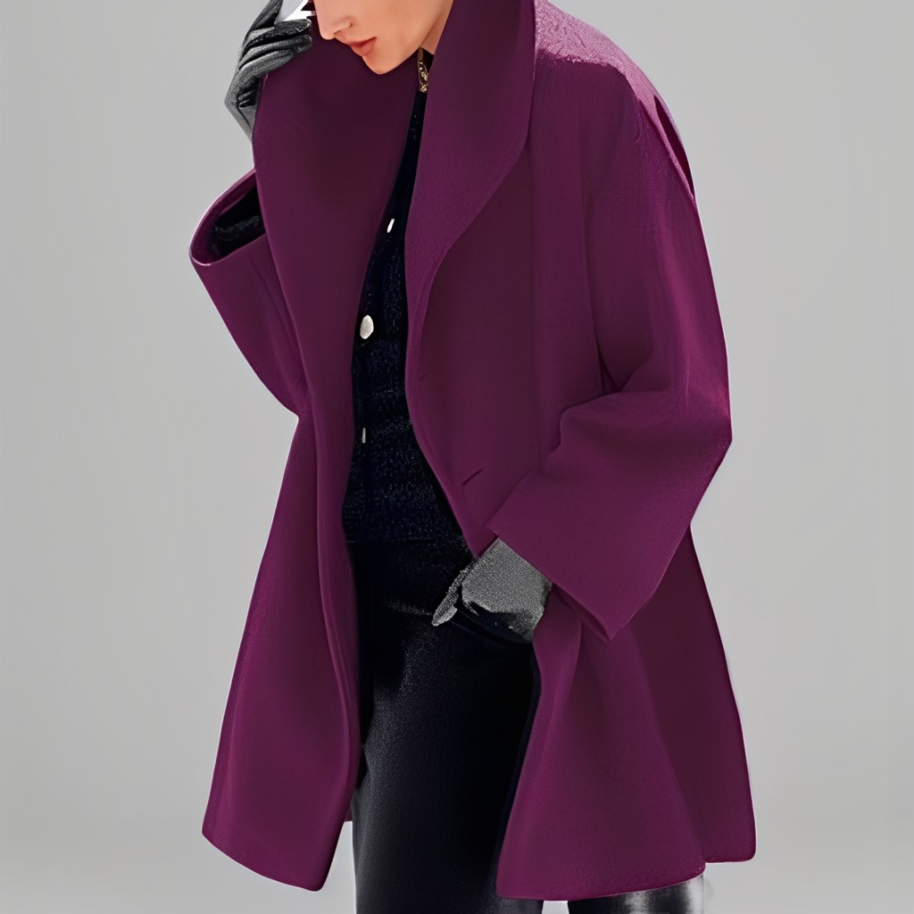 Natalia - Zeitgemäße, locker sitzende Wolljacke für Frauen