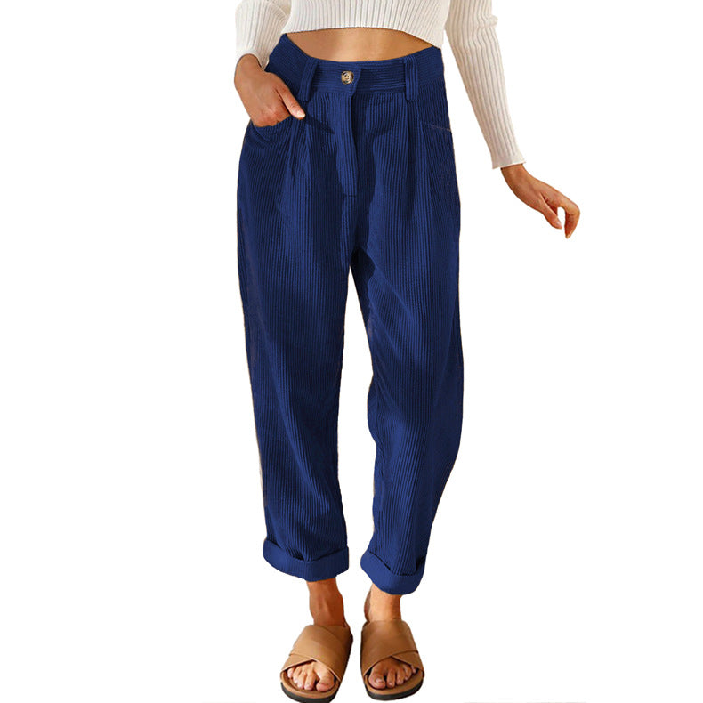Chelsie - Bequeme hochgeschnittene Cordhose für Damen