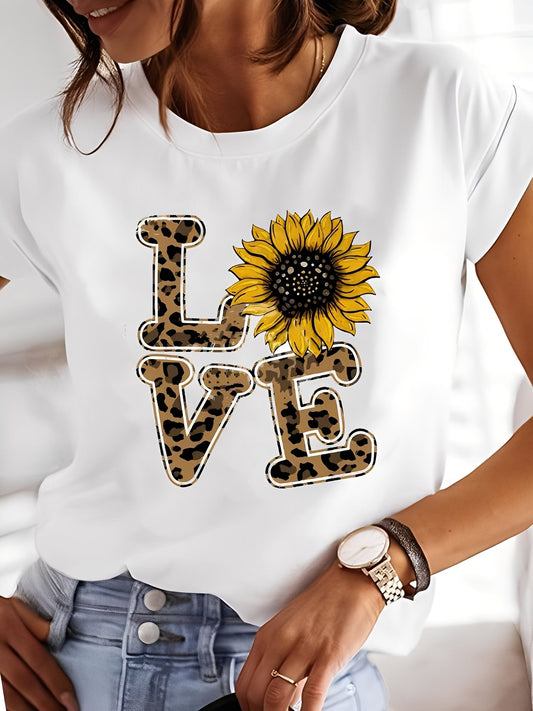 Annalise - Damen-Shirt mit Mustern und kurzen Ärmeln