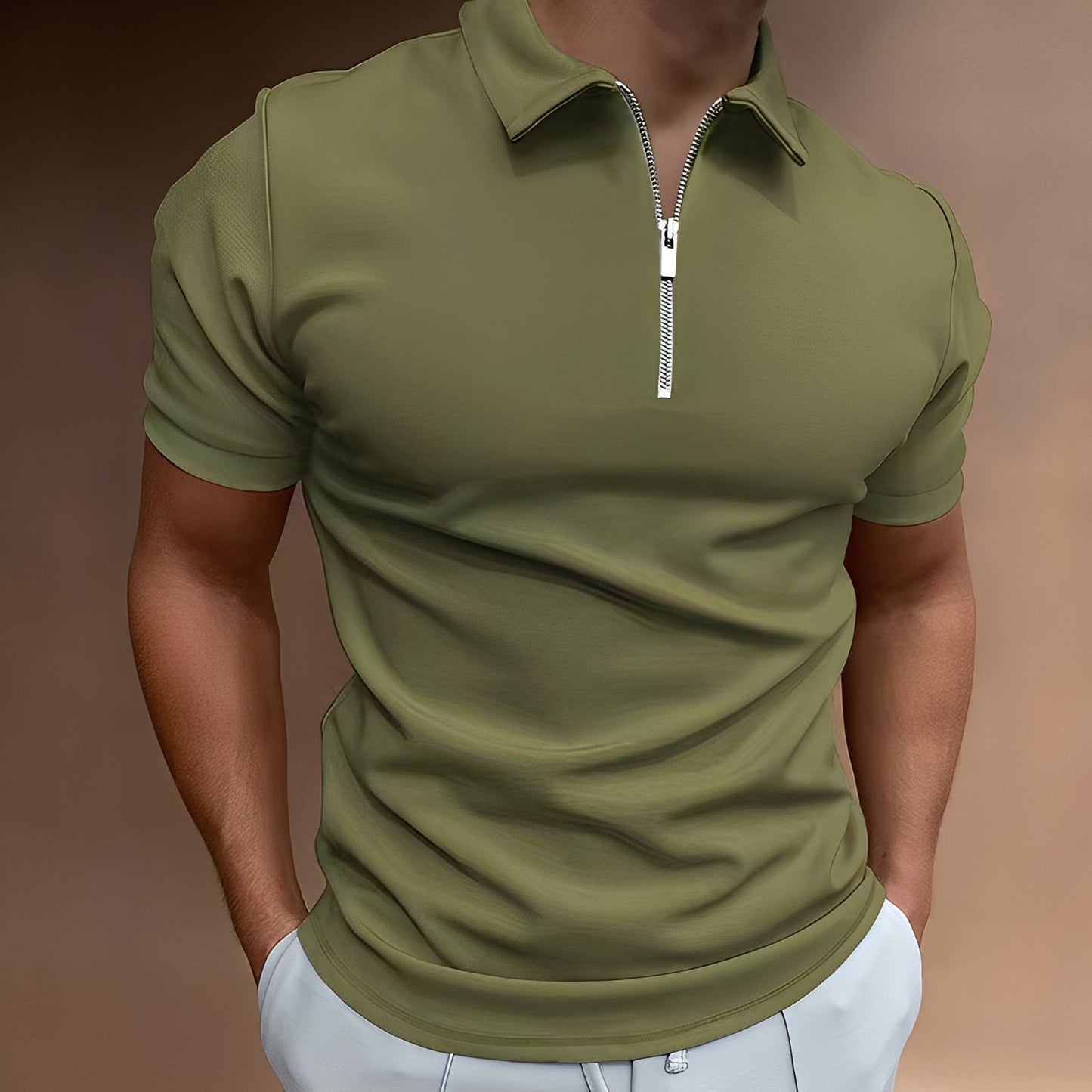 Hubert - Elegantes Polohemd mit Reißverschluss für Männer