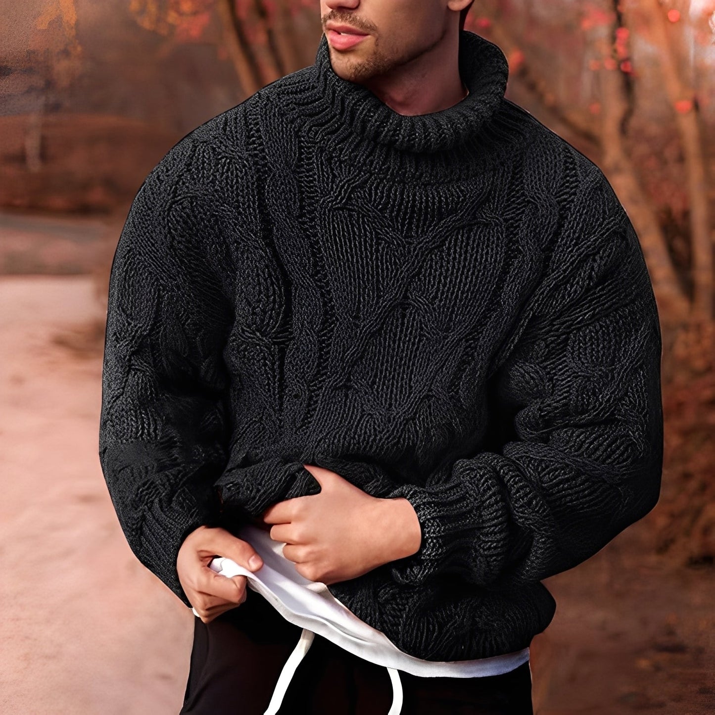 Adrian - Eleganter Herrenpullover aus grobem Strick