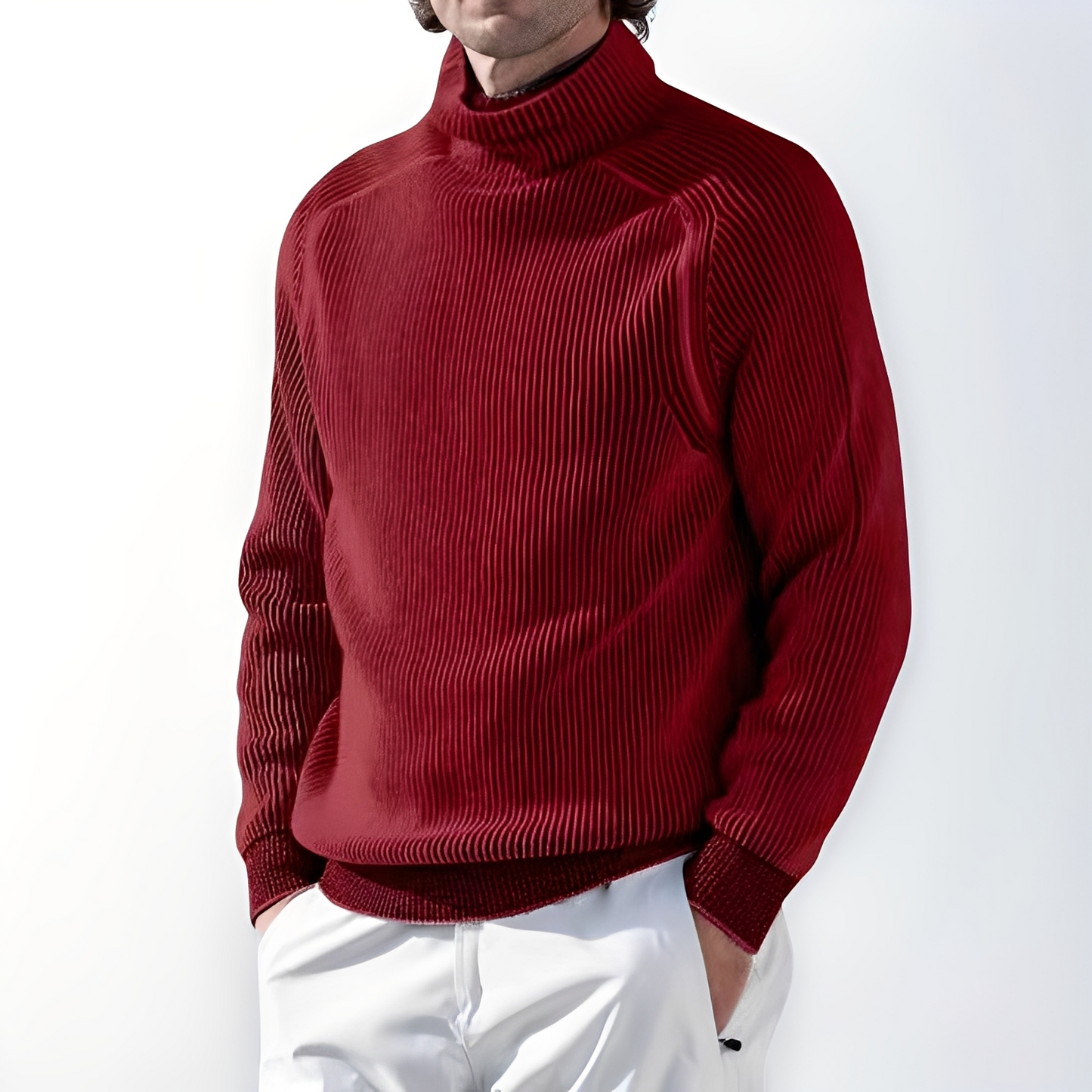 Jarrett - Herren-Kaschmirpullover mit hohem Kragen