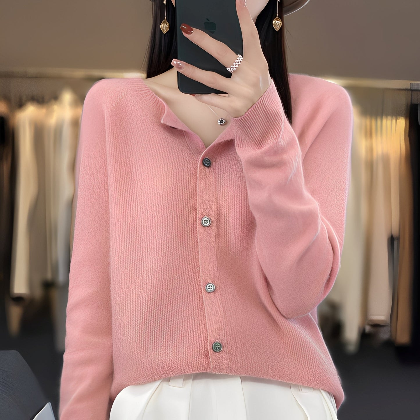 Haydée - Modischer Damen-Cardigan mit Knöpfen