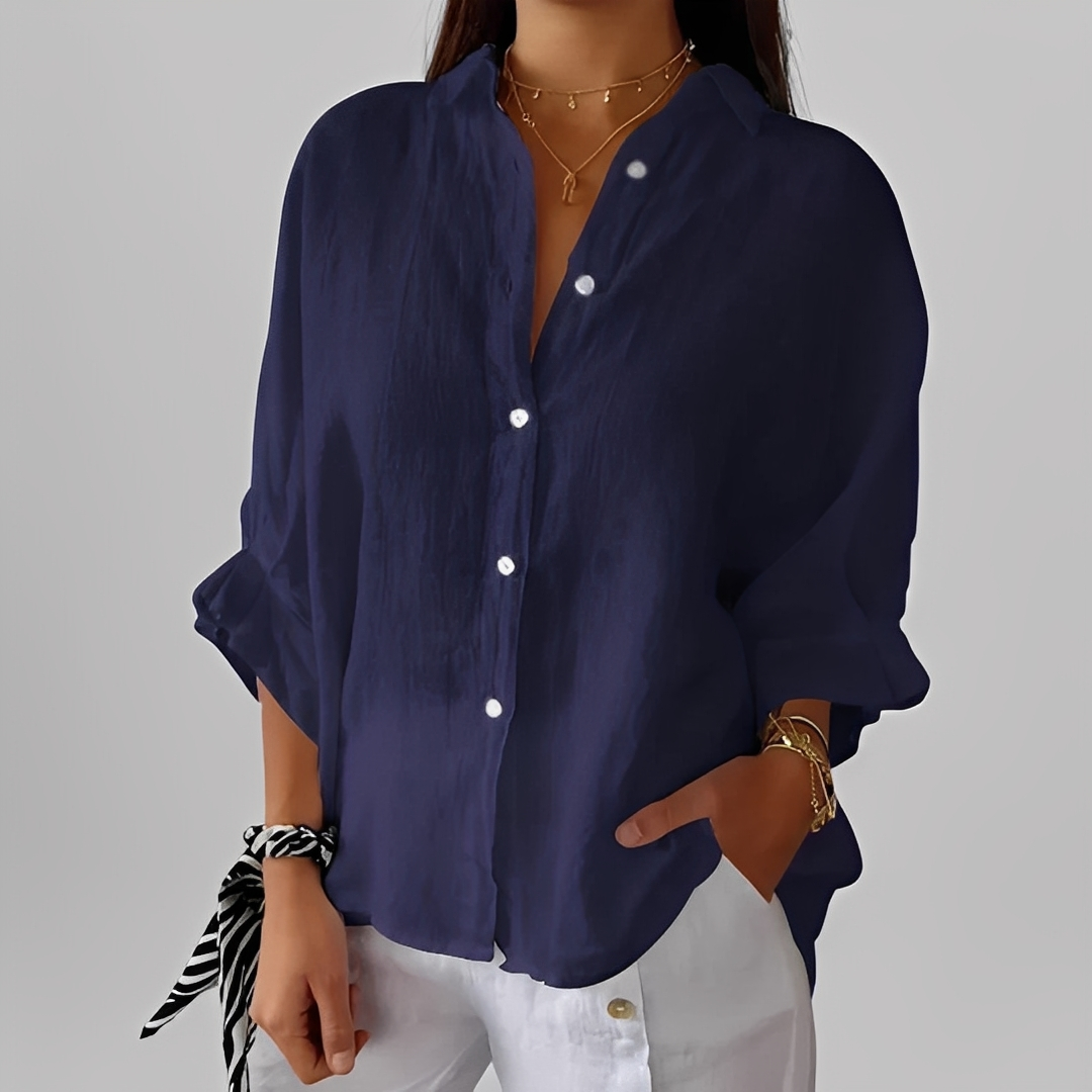 Antoinete - Elegante Damenbluse mit langen Ärmeln