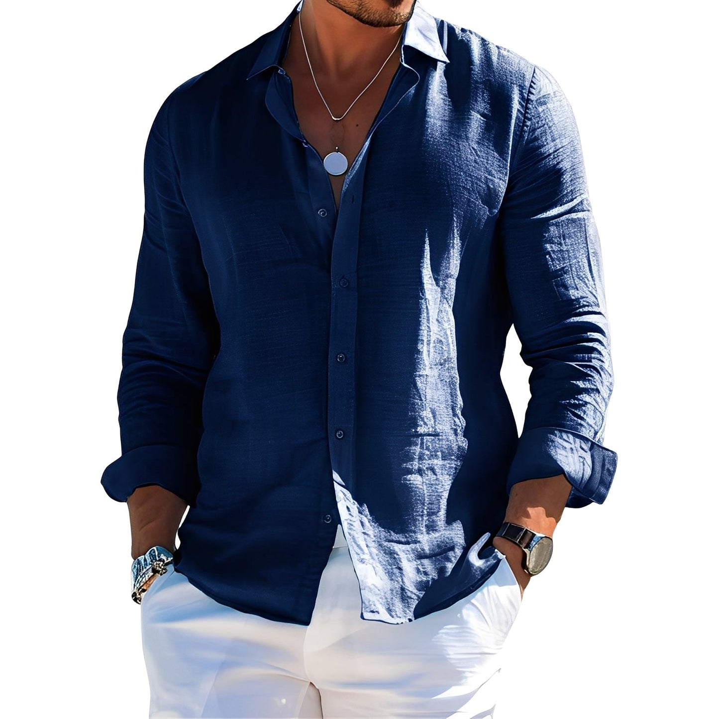 Félicien - Traditionelles Herren-Langarm-Poloshirt