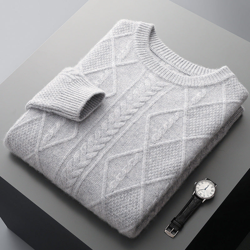 Denzel - Eleganter, weicher Herrenpullover mit besonderen Details
