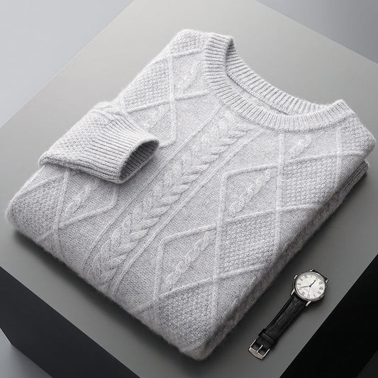 Denzel - Eleganter, weicher Herrenpullover mit besonderen Details