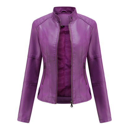Martha - Elegante, schmal geschnittene Damenlederjacke