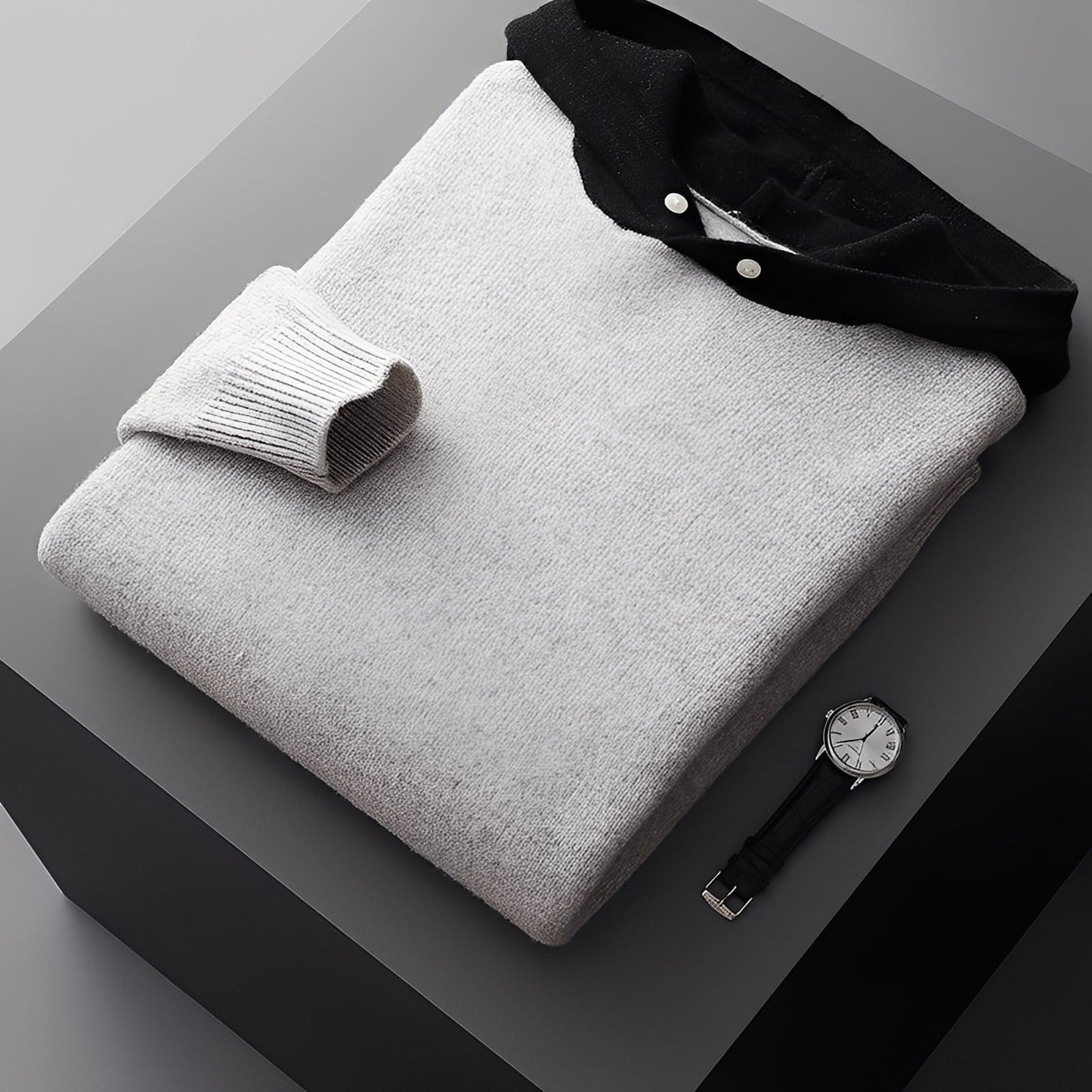 Darius - Eleganter, warmer Herren-Strickhoodie