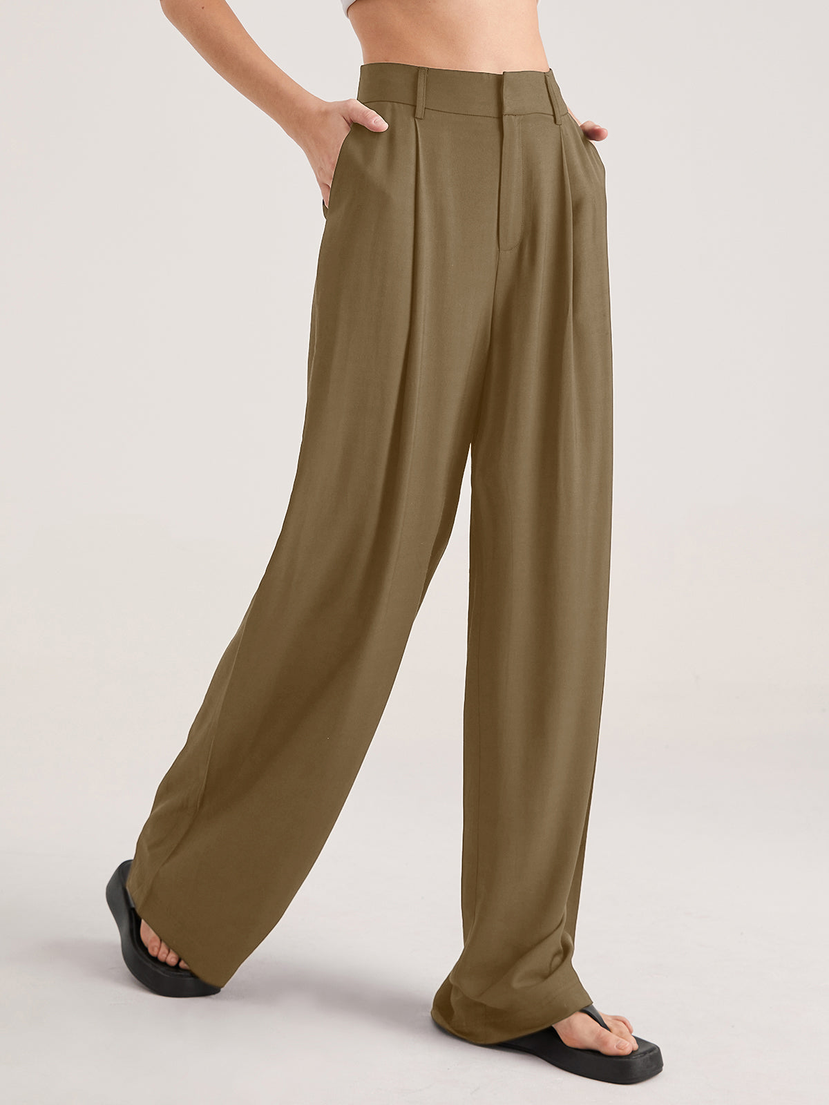 Nadia – Hohe Taillenfalt-Hose