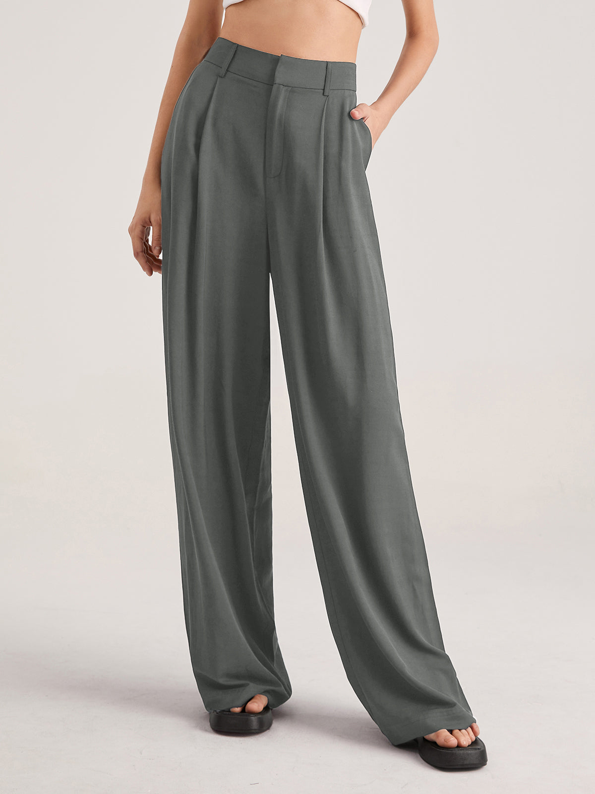 Nadia – Hohe Taillenfalt-Hose