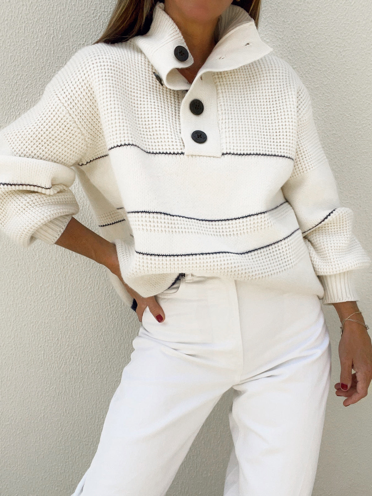 Carina – Offener Knopf-Sweater