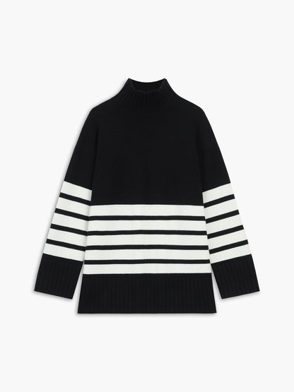 Colette – Gestreifter Mock-Neck-Pulli