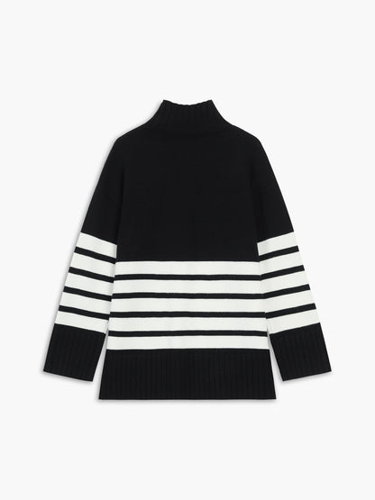 Colette – Gestreifter Mock-Neck-Pulli