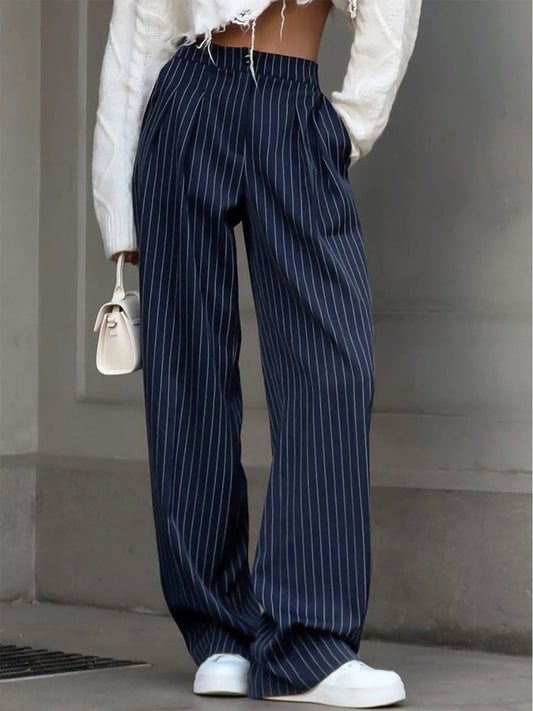 Diana – Streifen-Faltenhose