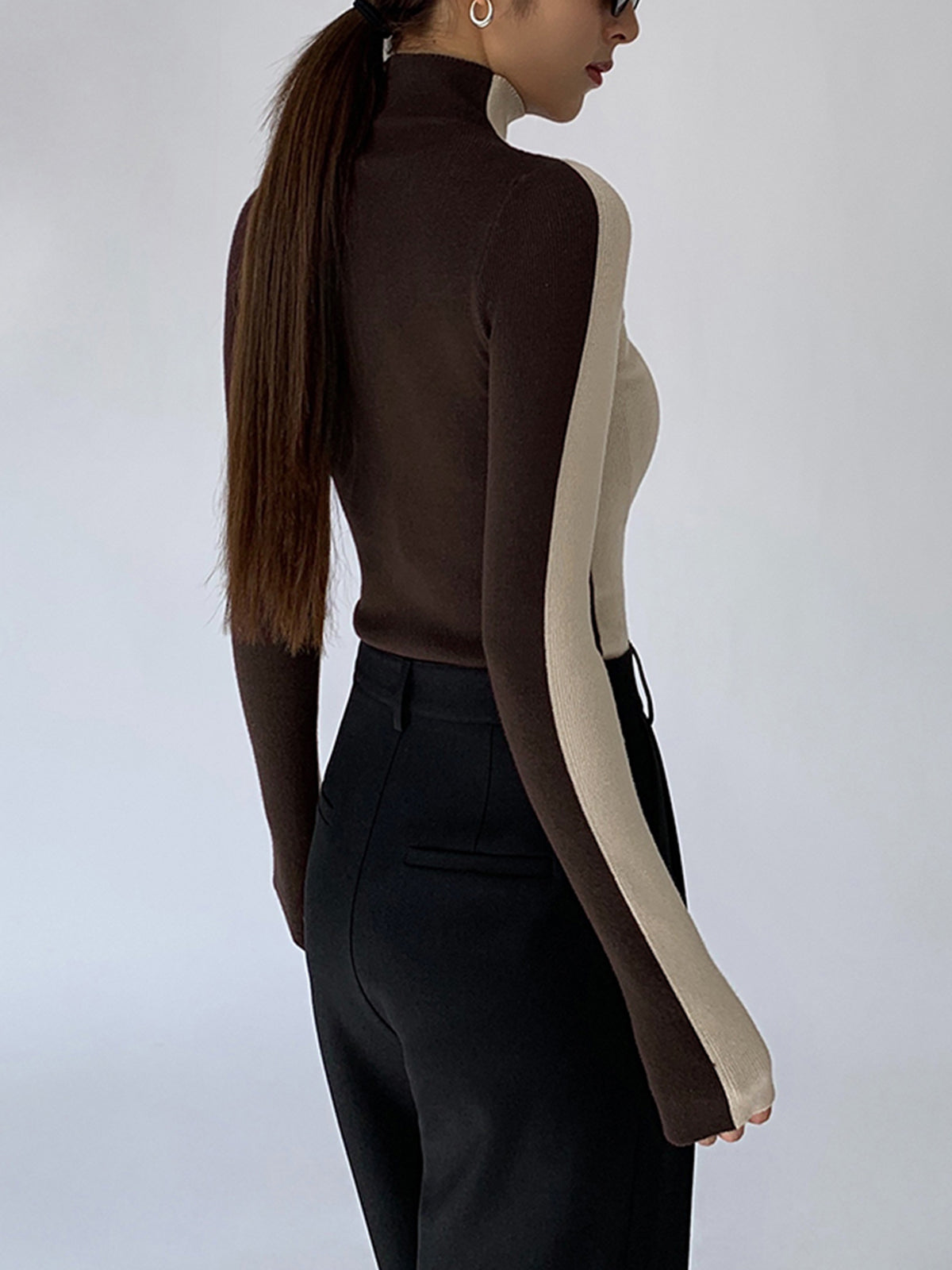 Tabea – Wende-Stricktop in zwei Farben