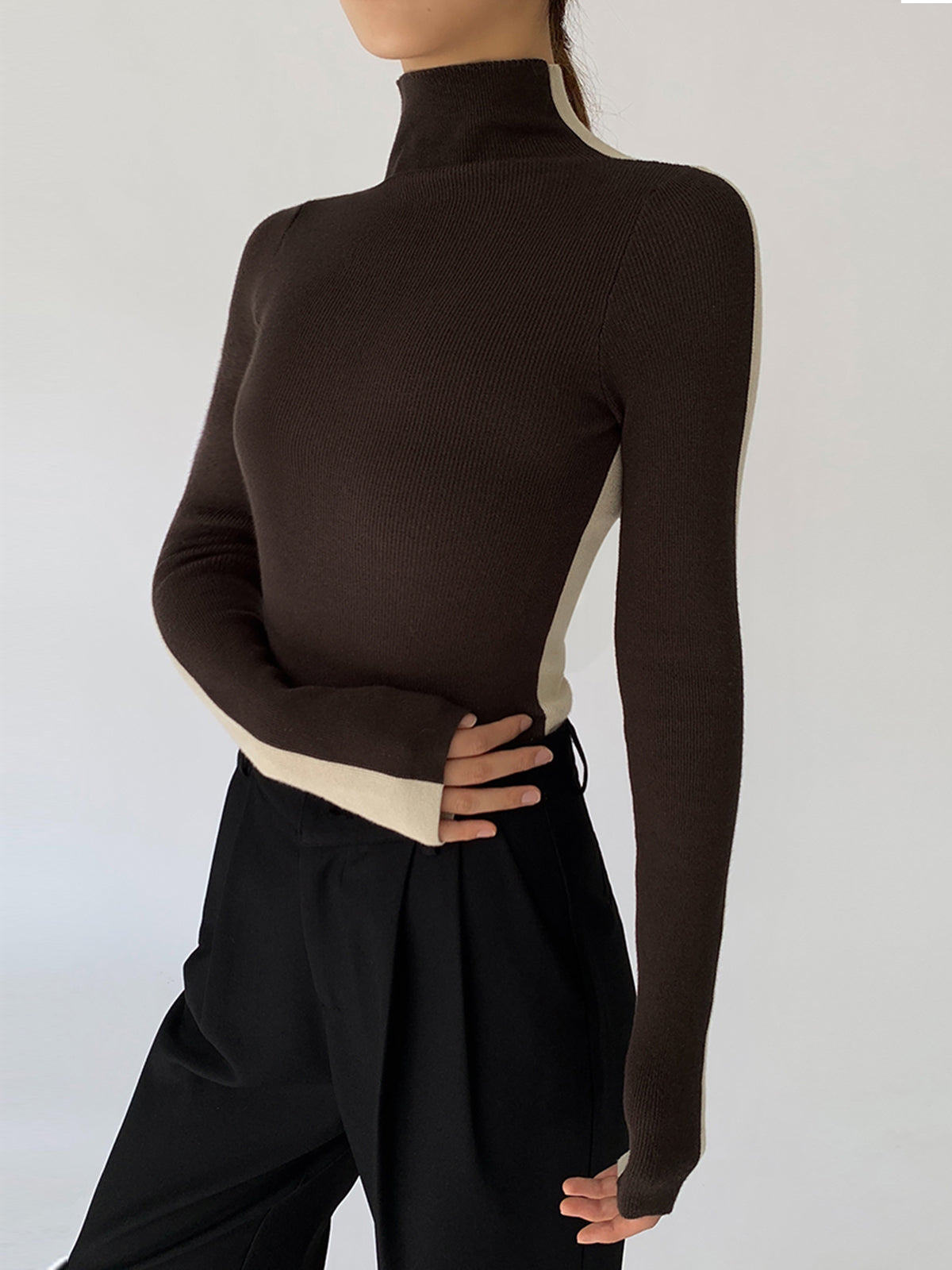 Tabea – Wende-Stricktop in zwei Farben